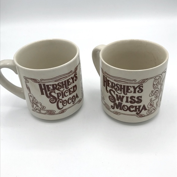 Vintage Hershey’s chocolate spiced cocoa & Swiss mocha recipe mugs set - Picture 2 of 8